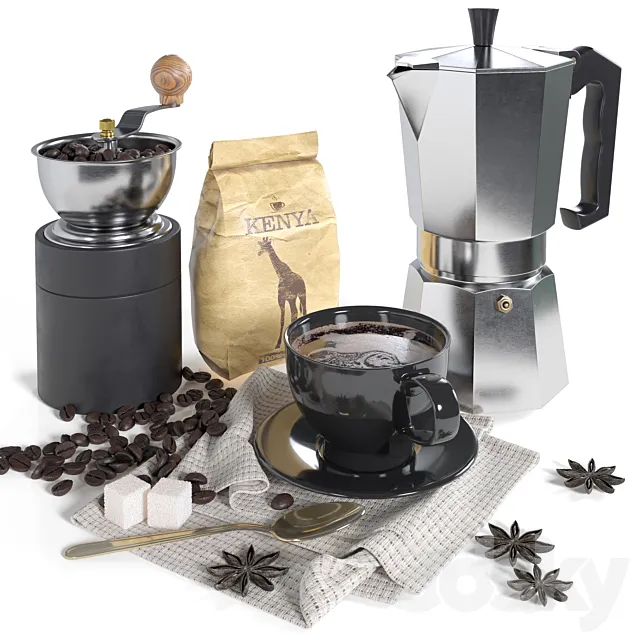 Coffee set 2 3DModel
