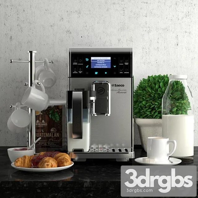 Coffee set №2 3D Model Free