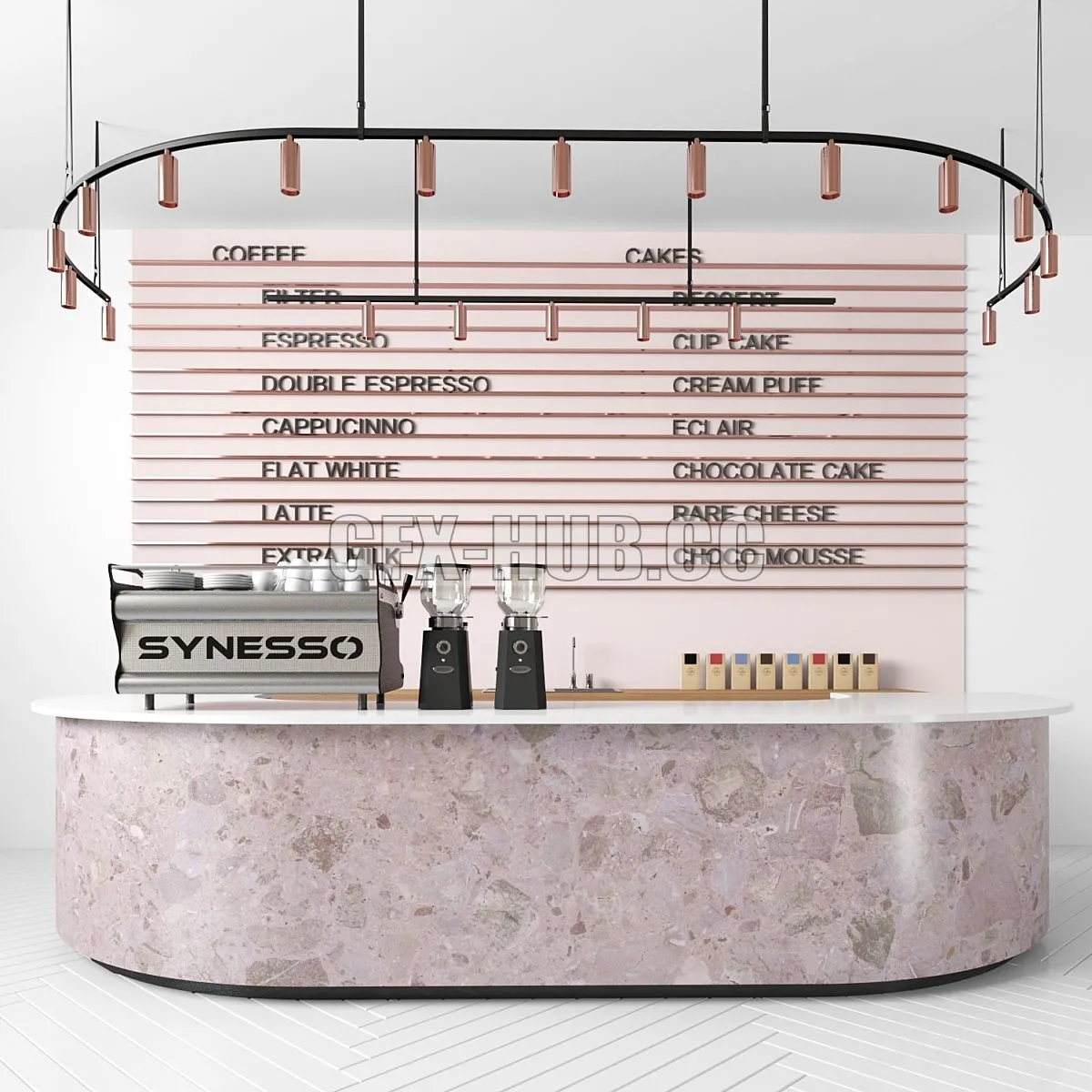 Coffee shop 02 with Synesso Espresso Machine Free Download