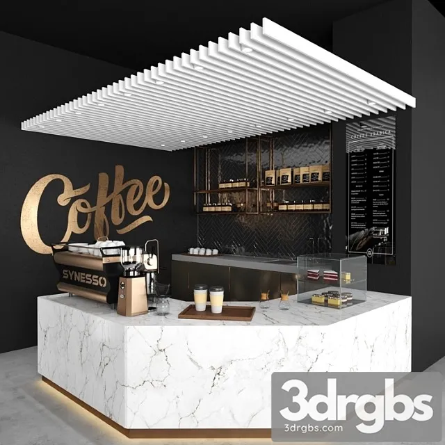 Coffee shop 03 3D Model Download