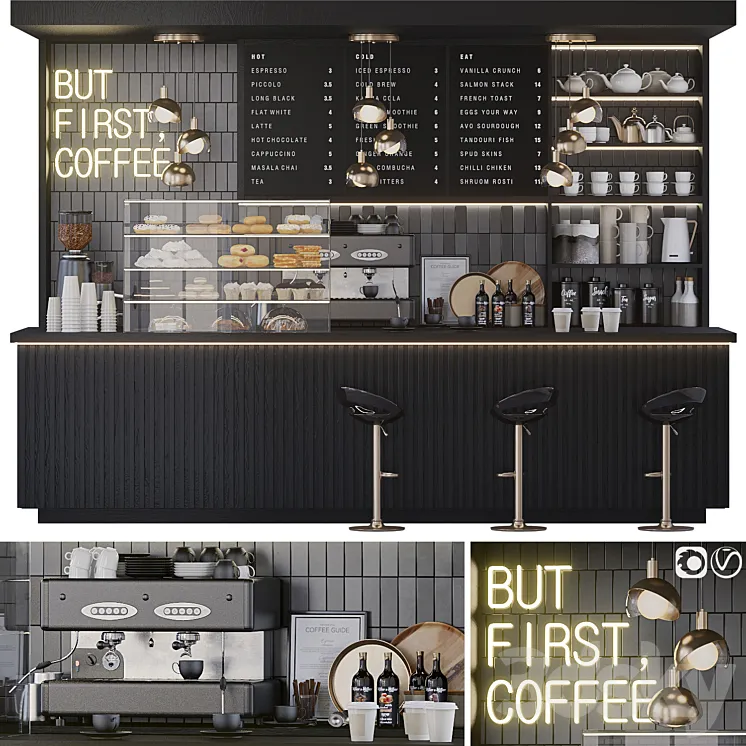 Coffee shop 2 3D Model Free