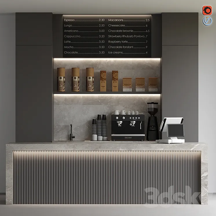 Coffee shop 3 3D Model Free