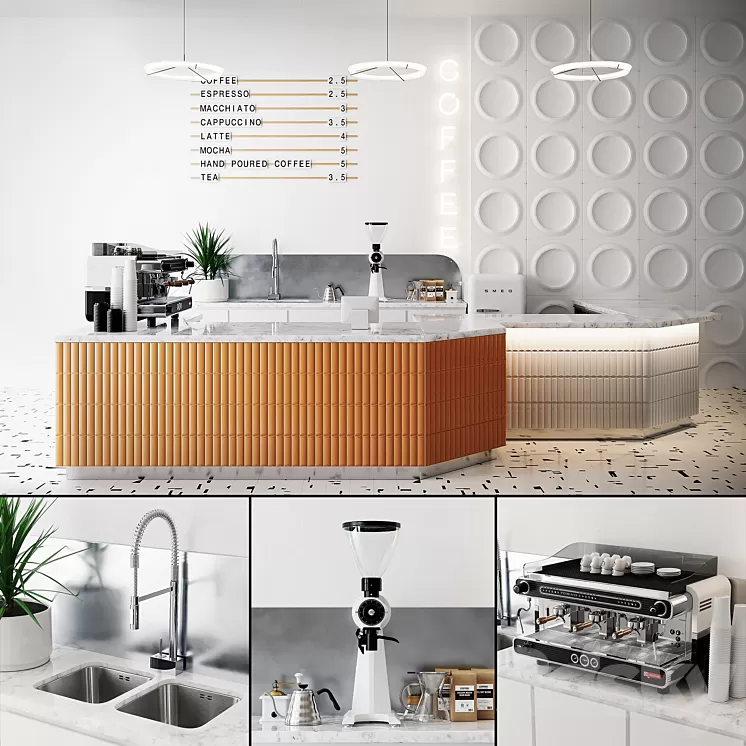 COFFEE SHOP 3 (Corona Vray) 3D Model