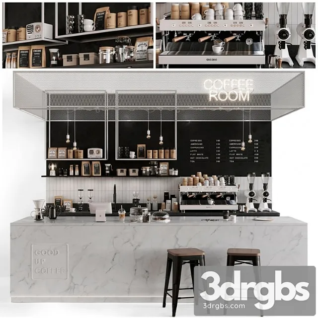 Coffee shop 3D Model Free