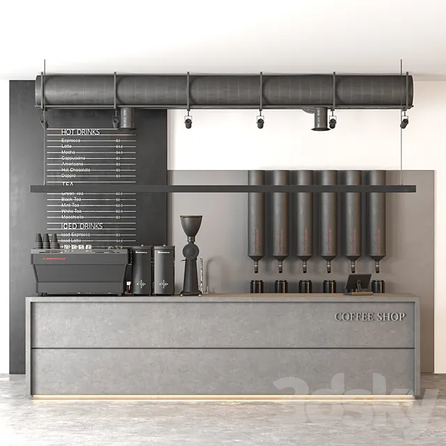 coffee shop 9 3D Model