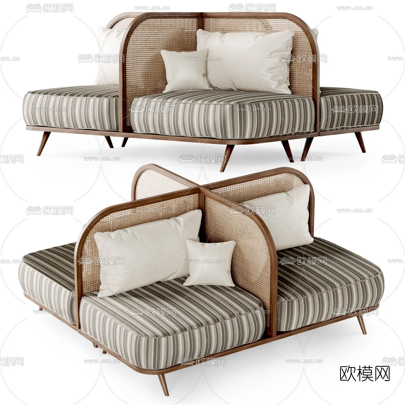 Coffee Table and Armchair Sets - 3D Models - Cafe Interior 3D Scenes - 001 - VRAY Render