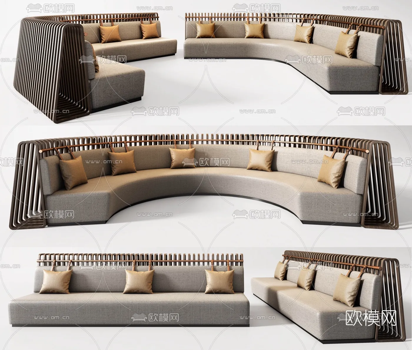 Coffee Table and Armchair Sets - 3D Models - Cafe Interior 3D Scenes - 004 - VRAY Render