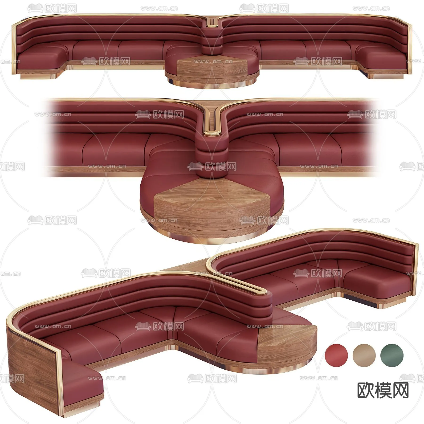 Coffee Table and Armchair Sets - 3D Models - Cafe Interior 3D Scenes - 046 - CORONA Render