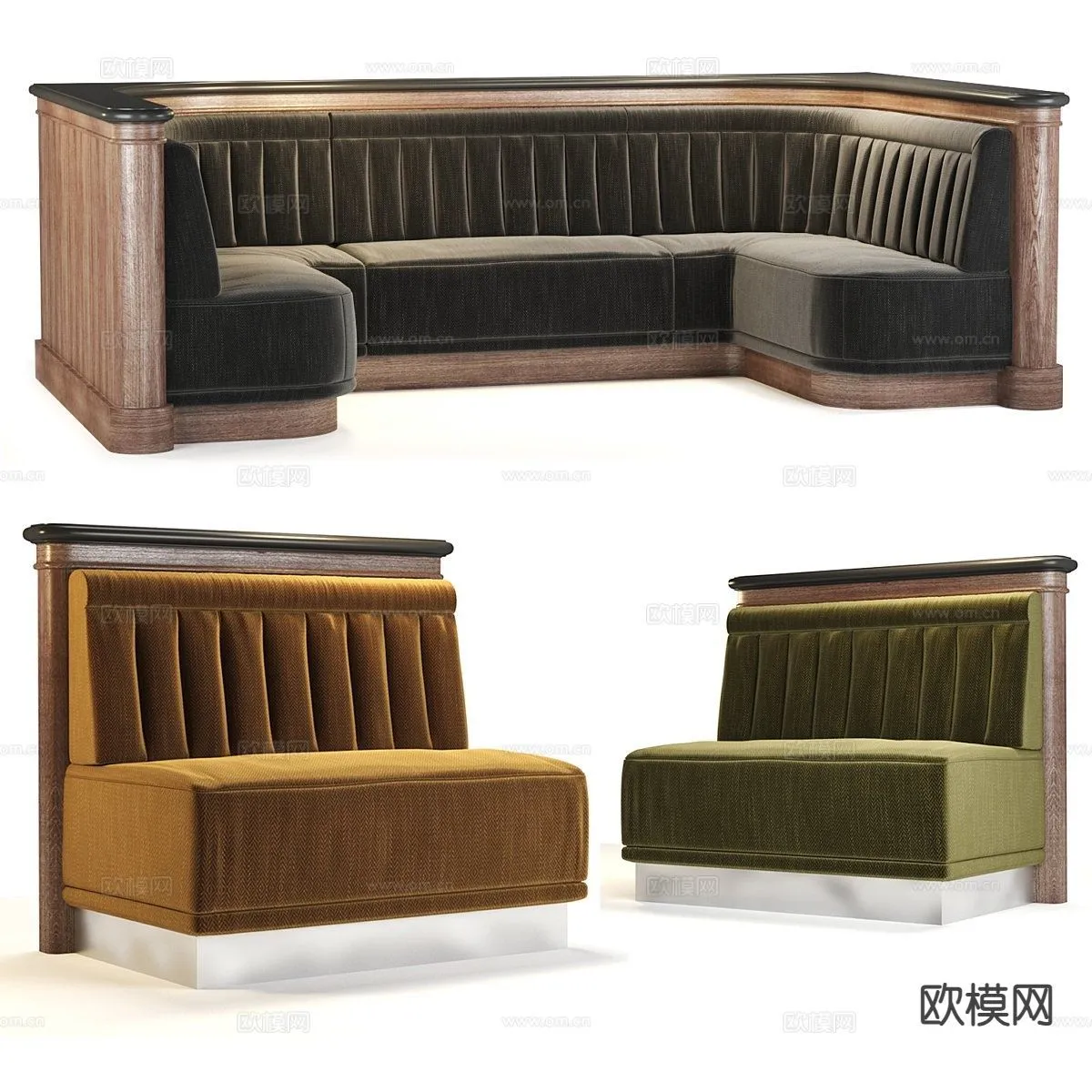 Coffee Table and Armchair Sets - 3D Models - Cafe Interior 3D Scenes - 061 - CORONA Render