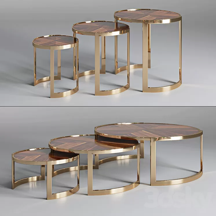 Coffee table ANYA Fendi Casa 3D Model