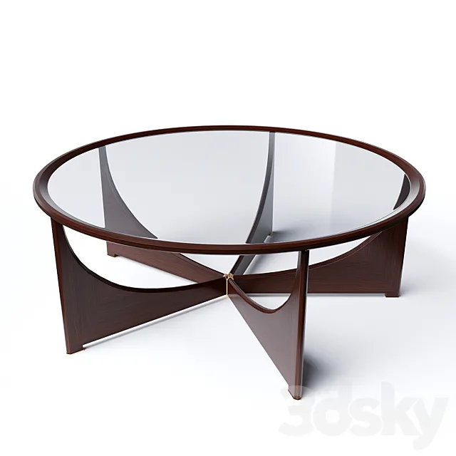 coffee table Baker furniture Dana Cocktail Table - Small by Lexicon 3D Model