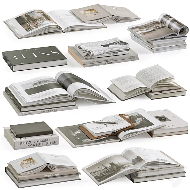 Coffee Table Books 3 3D Model