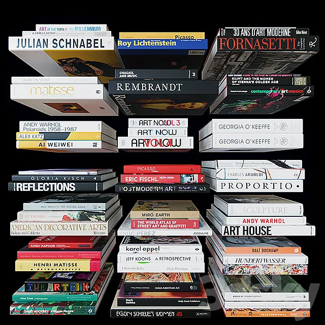 Coffee Table Books: Art 3D Model