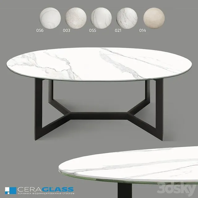Coffee table Ceraglass CGO-000_X 3D Model