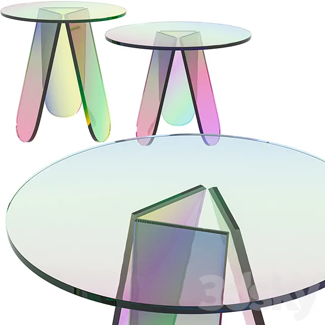 Coffee table Corner design Prism 3D Model