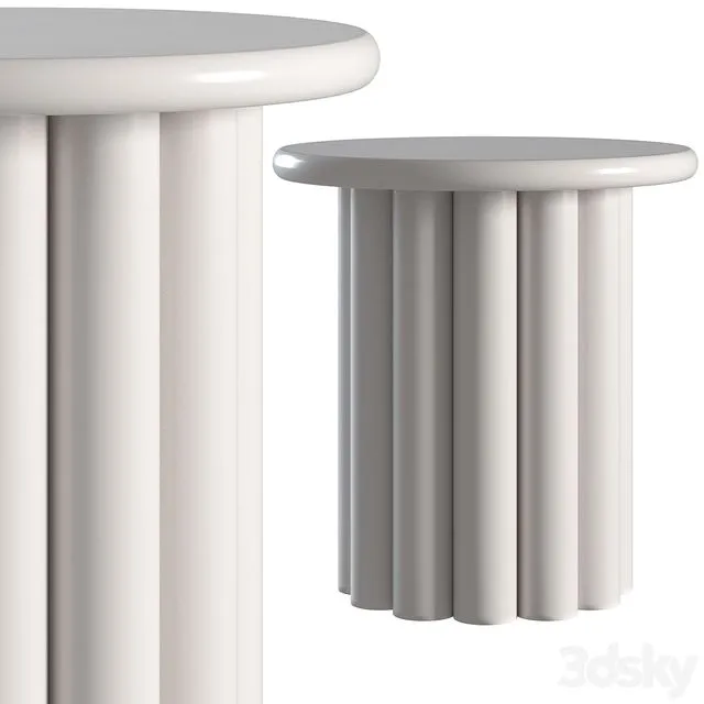 Coffee table Corner Design Unique gray 3D Model