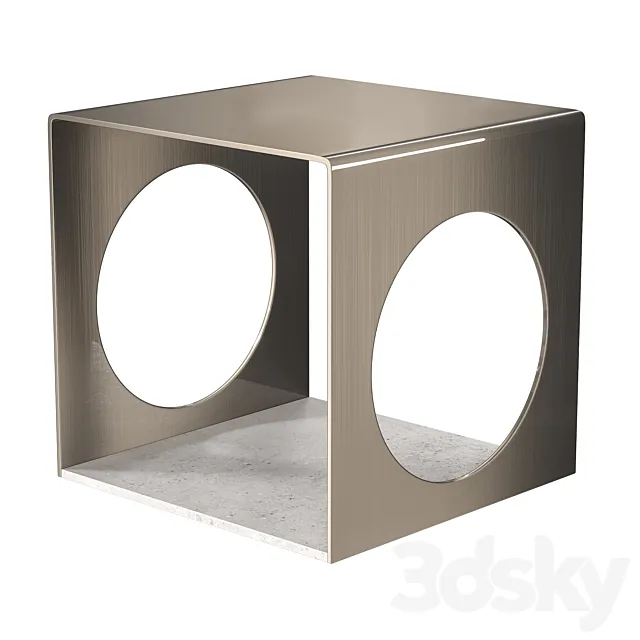 Coffee table Cube Circle 3DModel