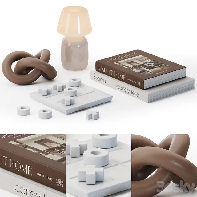 Coffee table decor 04 3D Model