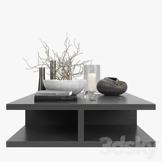 Coffee table decor 3D Model