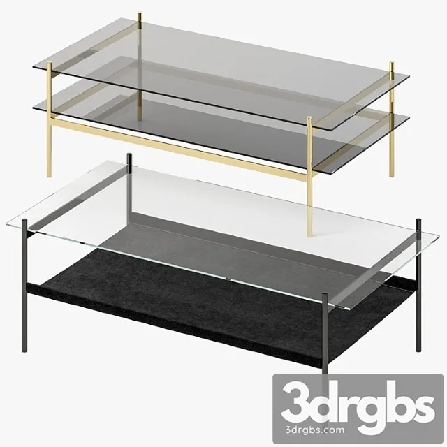 Coffee table duotone rectangular 2 3D Model Free