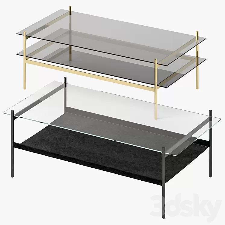 Coffee table Duotone Rectangular 3D Model