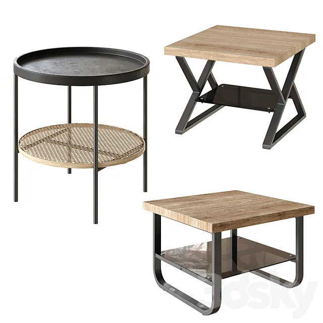 Coffee table Espinoza Kwadrat Xena Kwadrat KAMPA from Angstrem. Coffee table set by Angstrem 3D Model