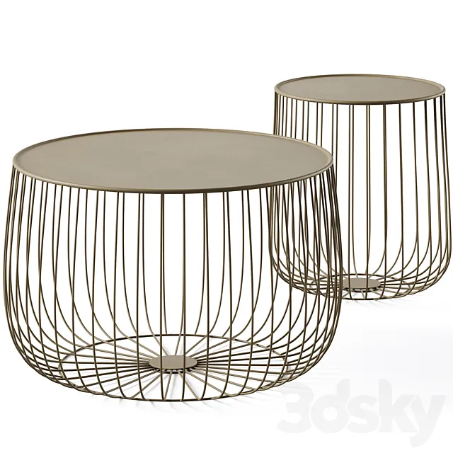 Coffee table Flat cage by Cosmo 3D Model
