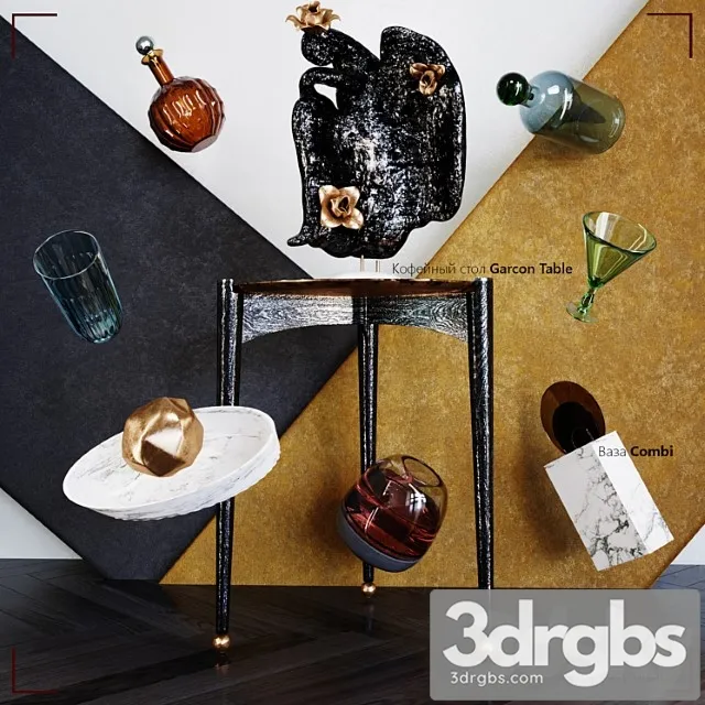 Coffee table garcon table 3D Model Download