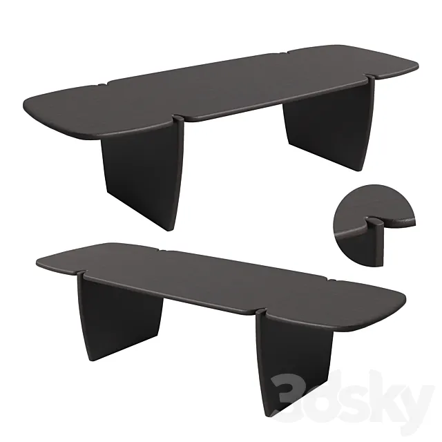 Coffee table MAHOGANY PI FROM ETHNICRAFT 3D Model