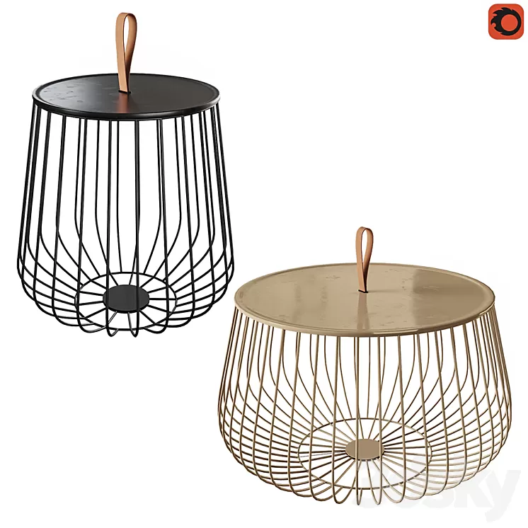 Coffee table metal 3D Model