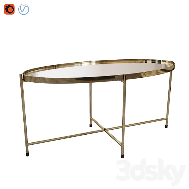Coffee Table Miami Oval by KARE DESIGN 3DModel