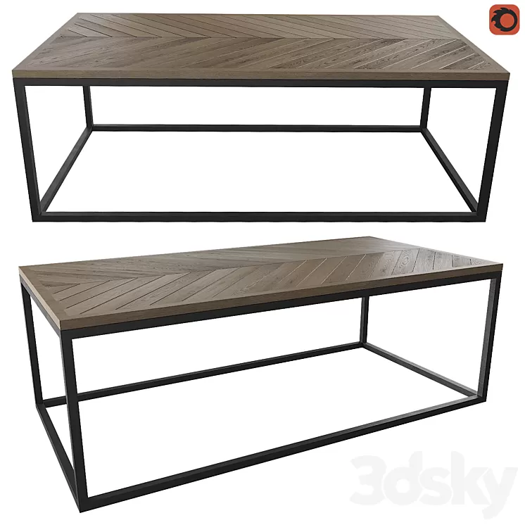 Coffee table Nottingham La Redoute 3D Model