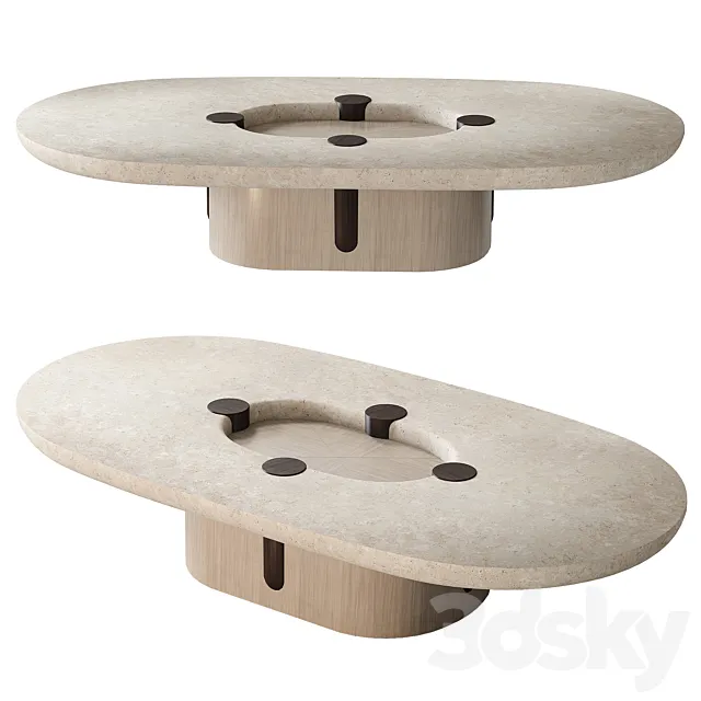 COFFEE TABLE O LONG BY MATTHIEU RECOPE DE TILLY 3DModel