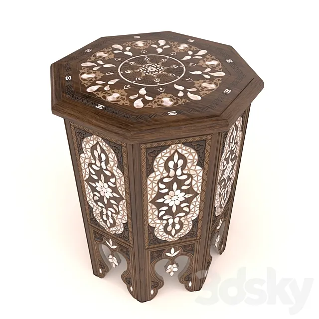 coffee table oriental 3D Model