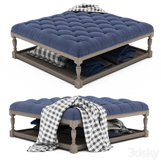 Coffee Table Ottoman 3D Model