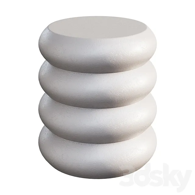 Coffee table PREORDER Black Twister Side Table coffee table 3D Model