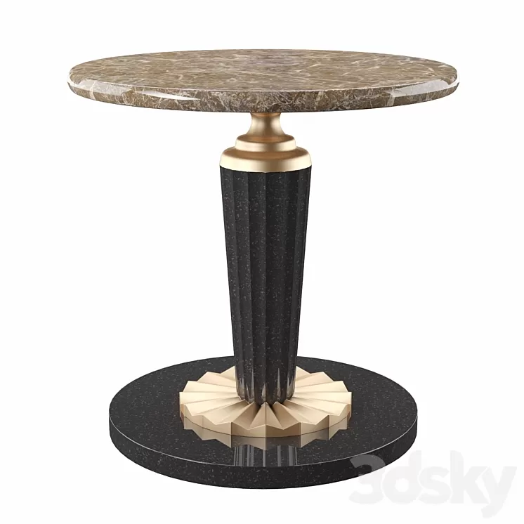 coffee table round marble 3D Model
