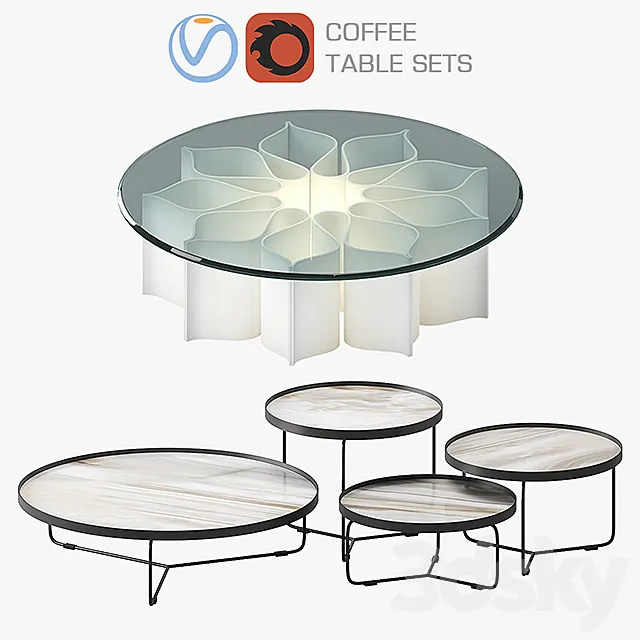 Coffee table sets 3DModel
