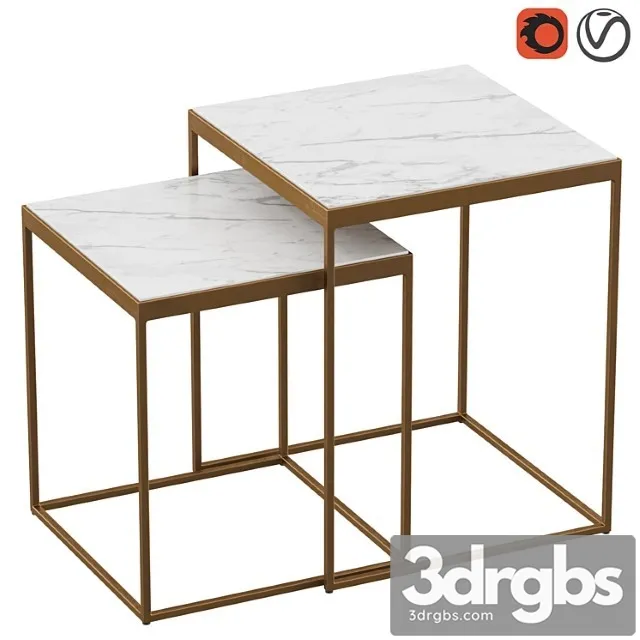 Coffee Table Stone Dantone Home 3D Model Free
