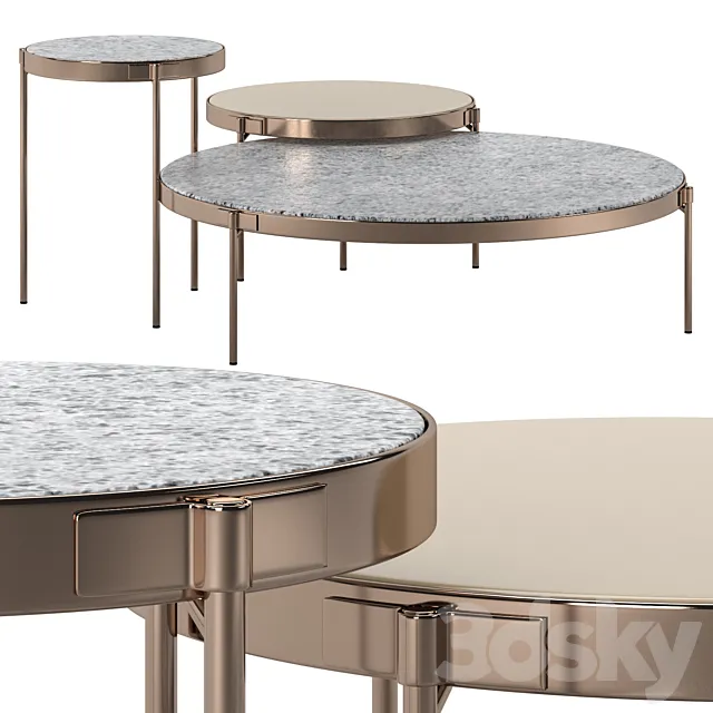 Coffee table Tape "Outdoor" Minotti 3DModel