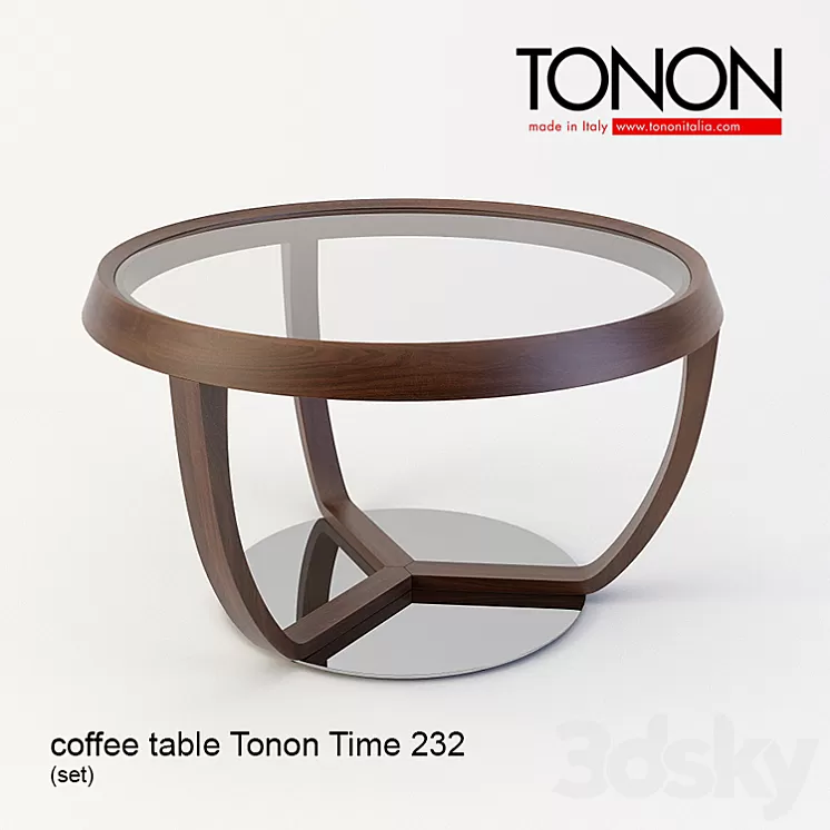 Coffee table Tonon Time 232 (set) 3D Model