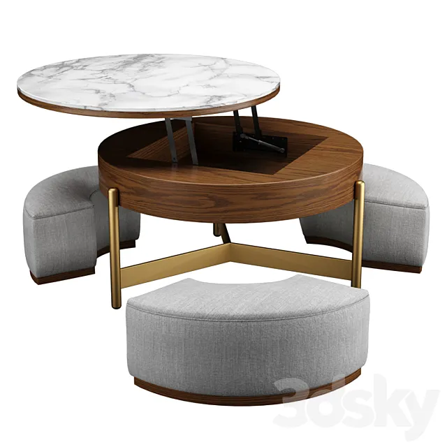 Coffee table-transformer 3D Model