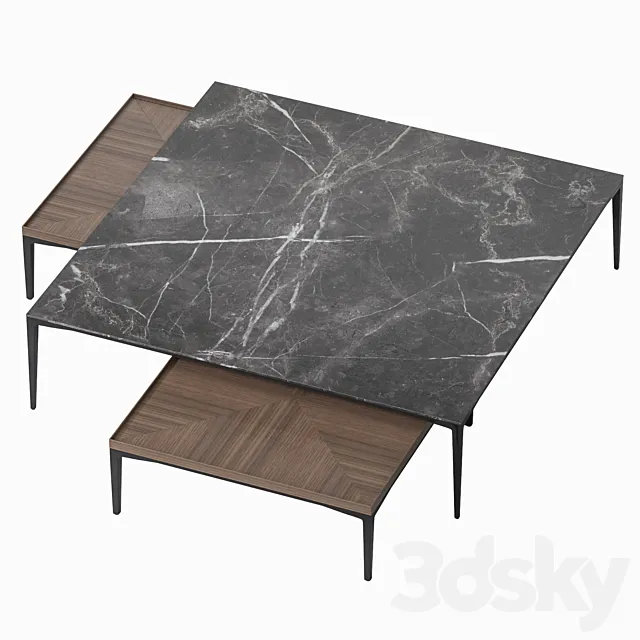 Coffee table Tray Rimadesio 3D Model