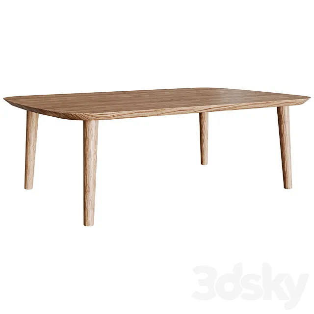 Coffee table type brown 3D Model