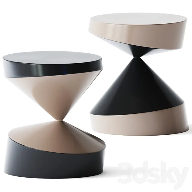 Coffee Table Whirling Twins by I + I 3DModel