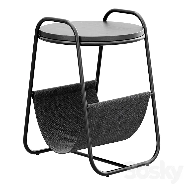 Coffee table with fabric storage 3D Model Free