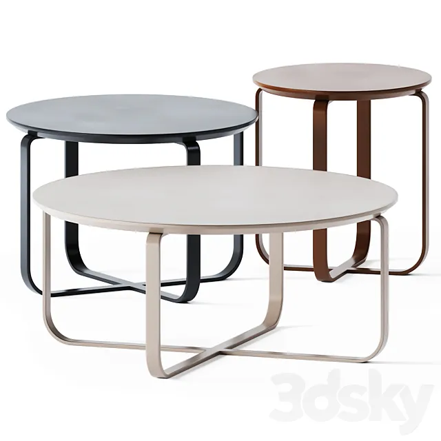 Coffee Tables Clik Cruceta by Kendo Mobiliario 3DModel