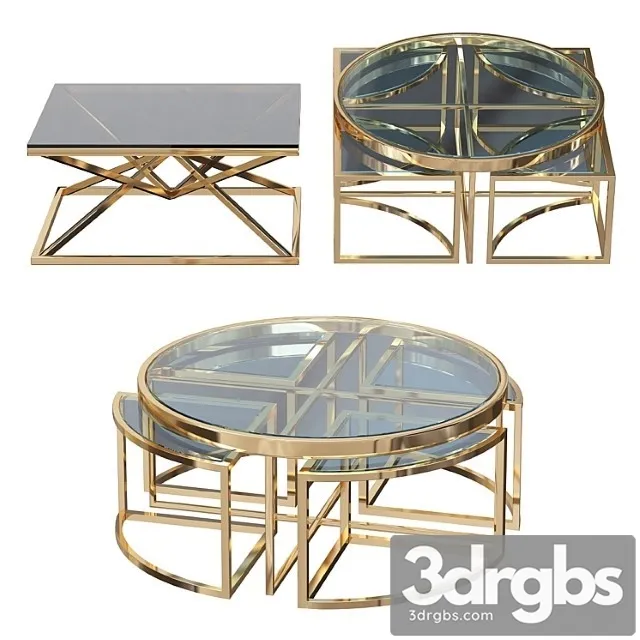 Coffee Tables Eichholtz Table Zoffee Table Padova Gold 3D Model Free