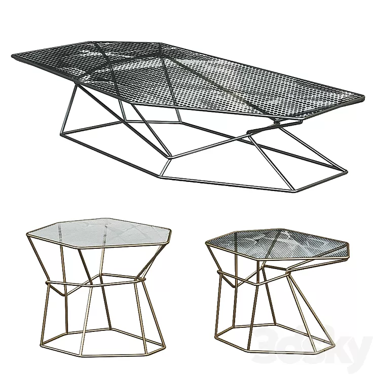 Coffee tables Rebus by Arketipo 3D Model