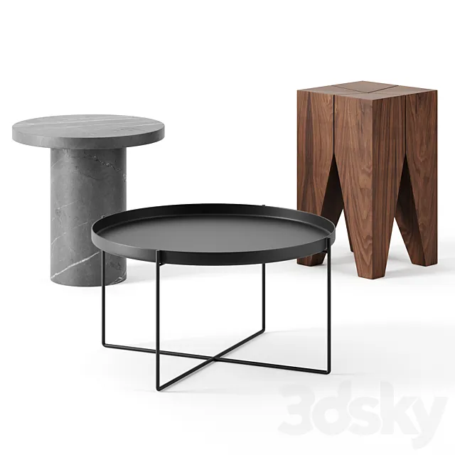 Coffee tables set 1 by E15 3DModel
